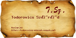 Todorovics Szórád névjegykártya